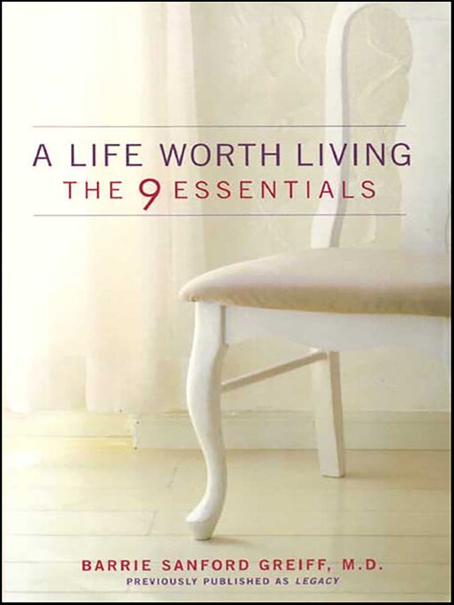 Title details for A Life Worth Living by Barrie Sanford Greiff - Available